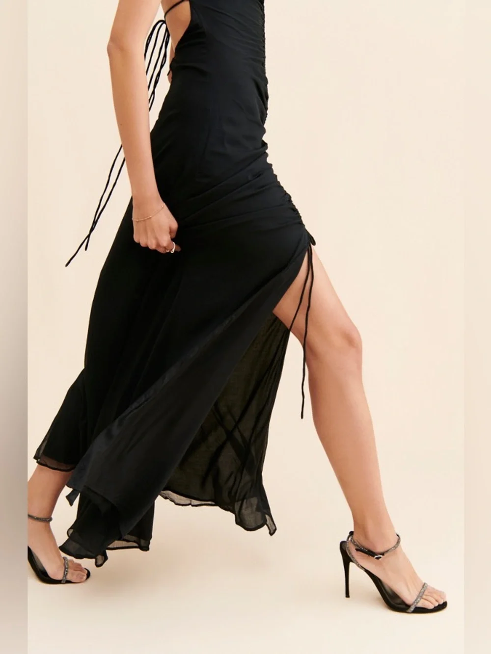 Free People black Simone maxi dress